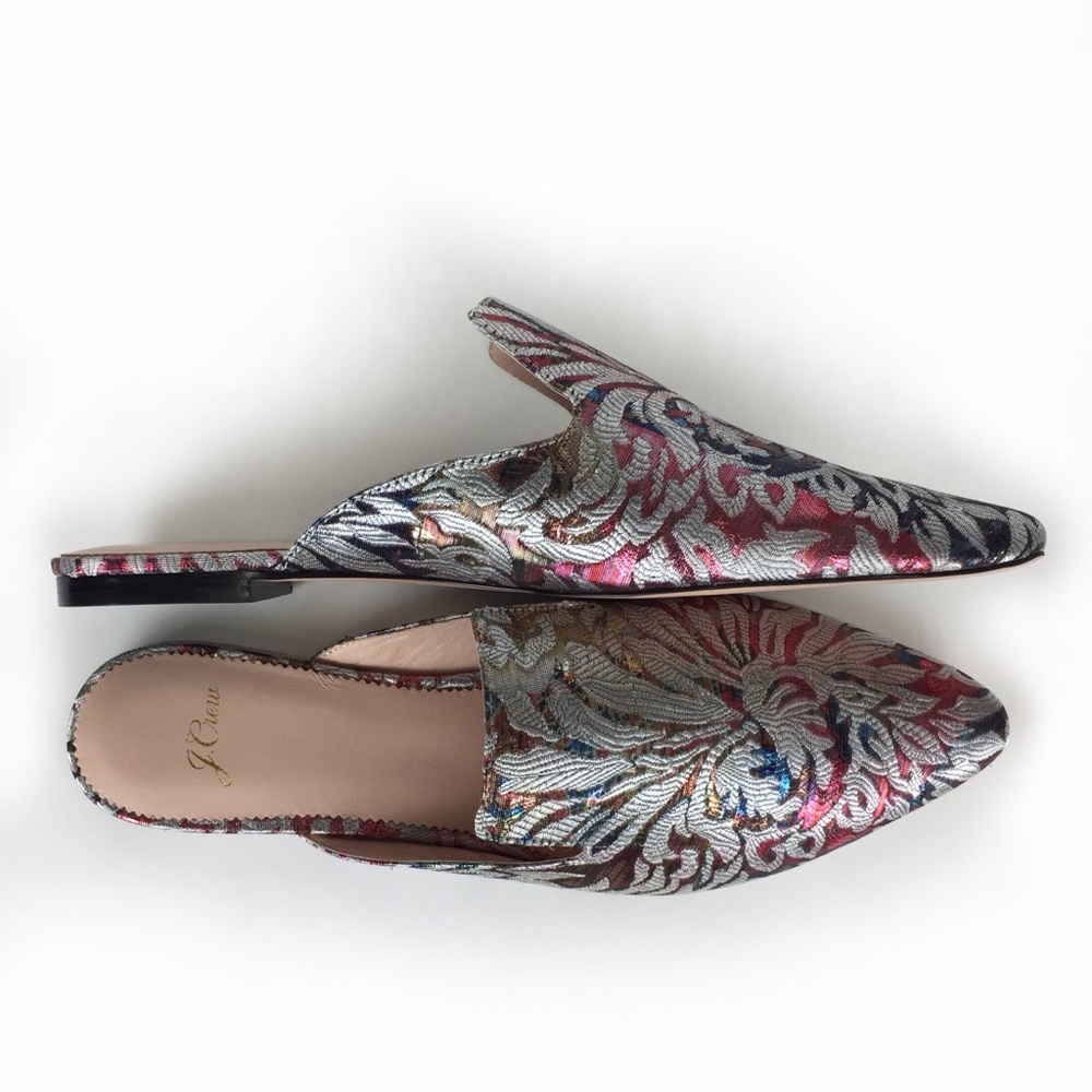 J. Crew Marina Slides Jacquard Fantasia Sz 9.5 NEW - Picture 8 of 13